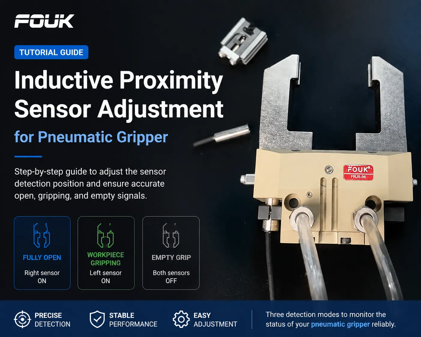 How to Adjust the Inductive Proximity Sensor on a Pneumatic Gripper