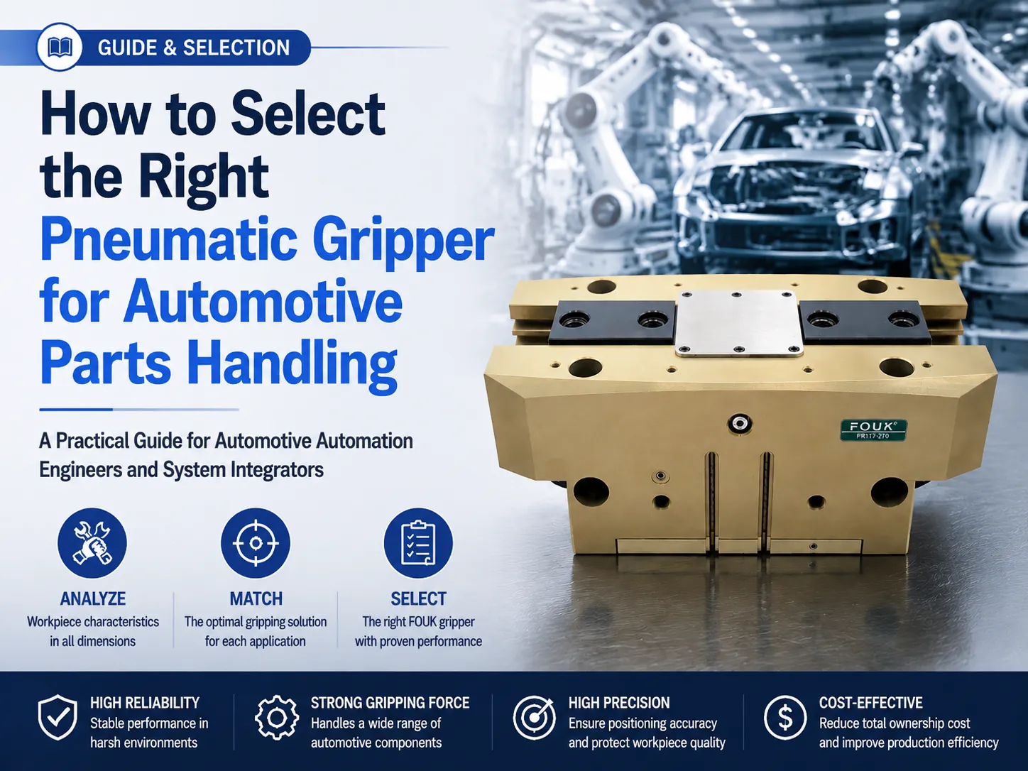 How to Select the Right Pneumatic Gripper for Automotive Parts Handling
