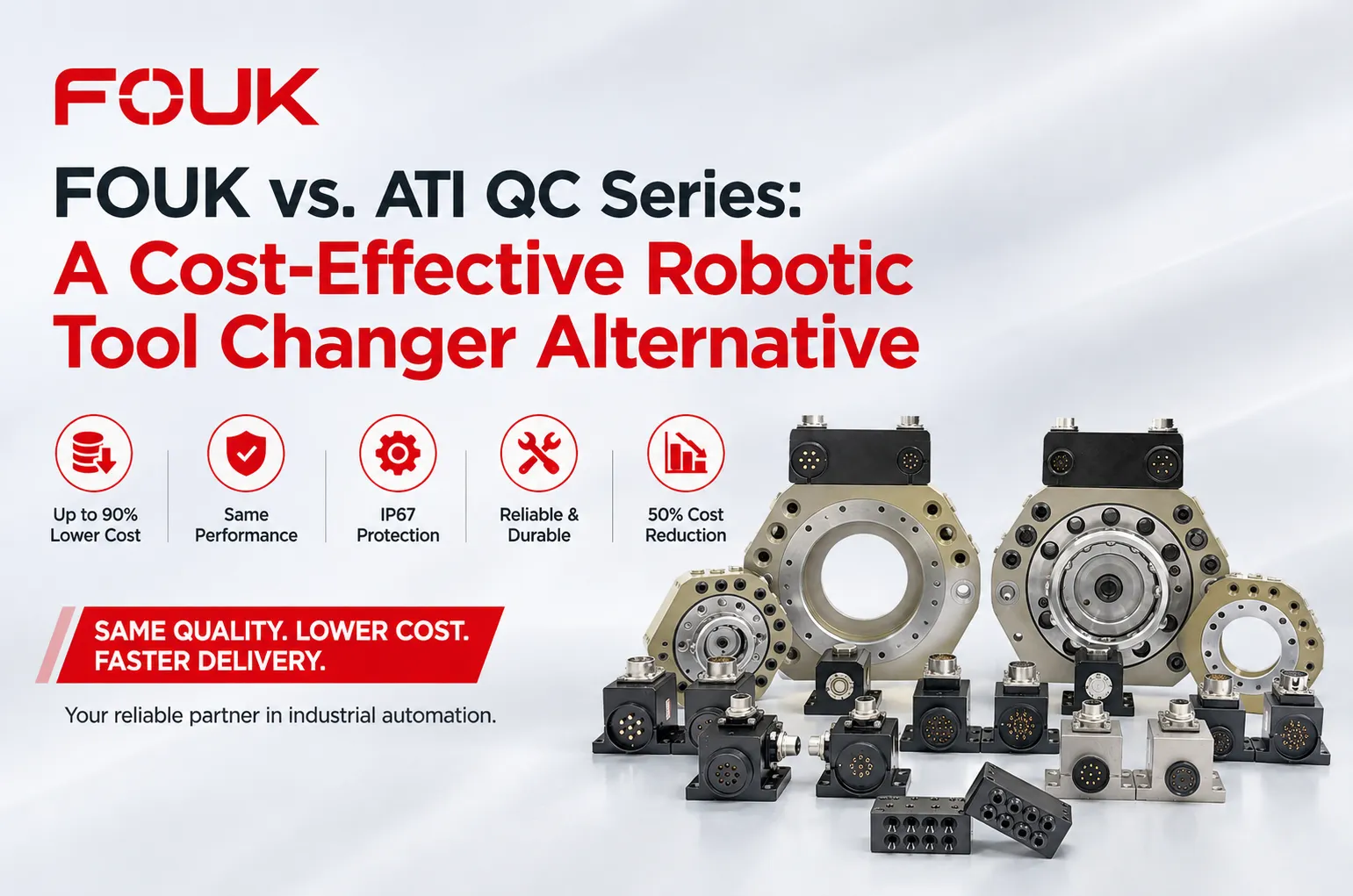 FOUK vs. ATI QC Series: A Cost-Effective Robotic Tool Changer Alternative