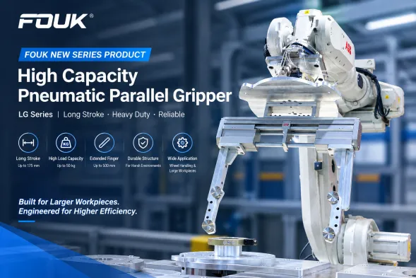 FOUK New Product: High Capacity Pneumatic Parallel Gripper – LG Series