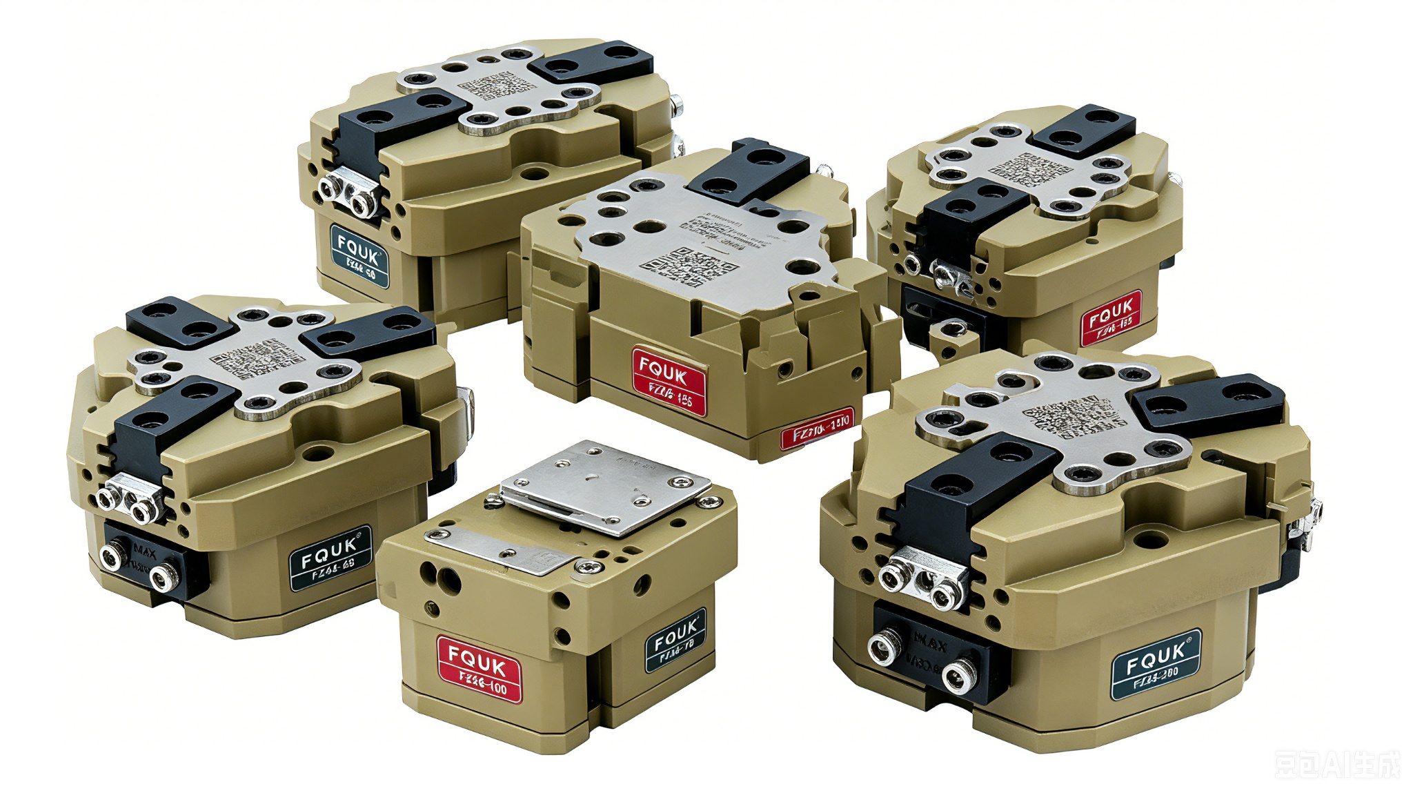 Figure 2. FOUK three-finger pneumatic gripper product range